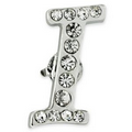 Rhinestone Letter I Pin